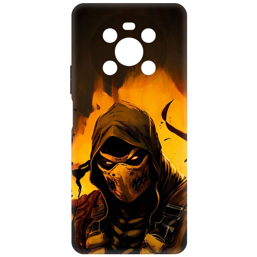 

Чехол-накладка Krutoff Soft Case Мортал Комбат. Скорпион для Honor X9 черный
