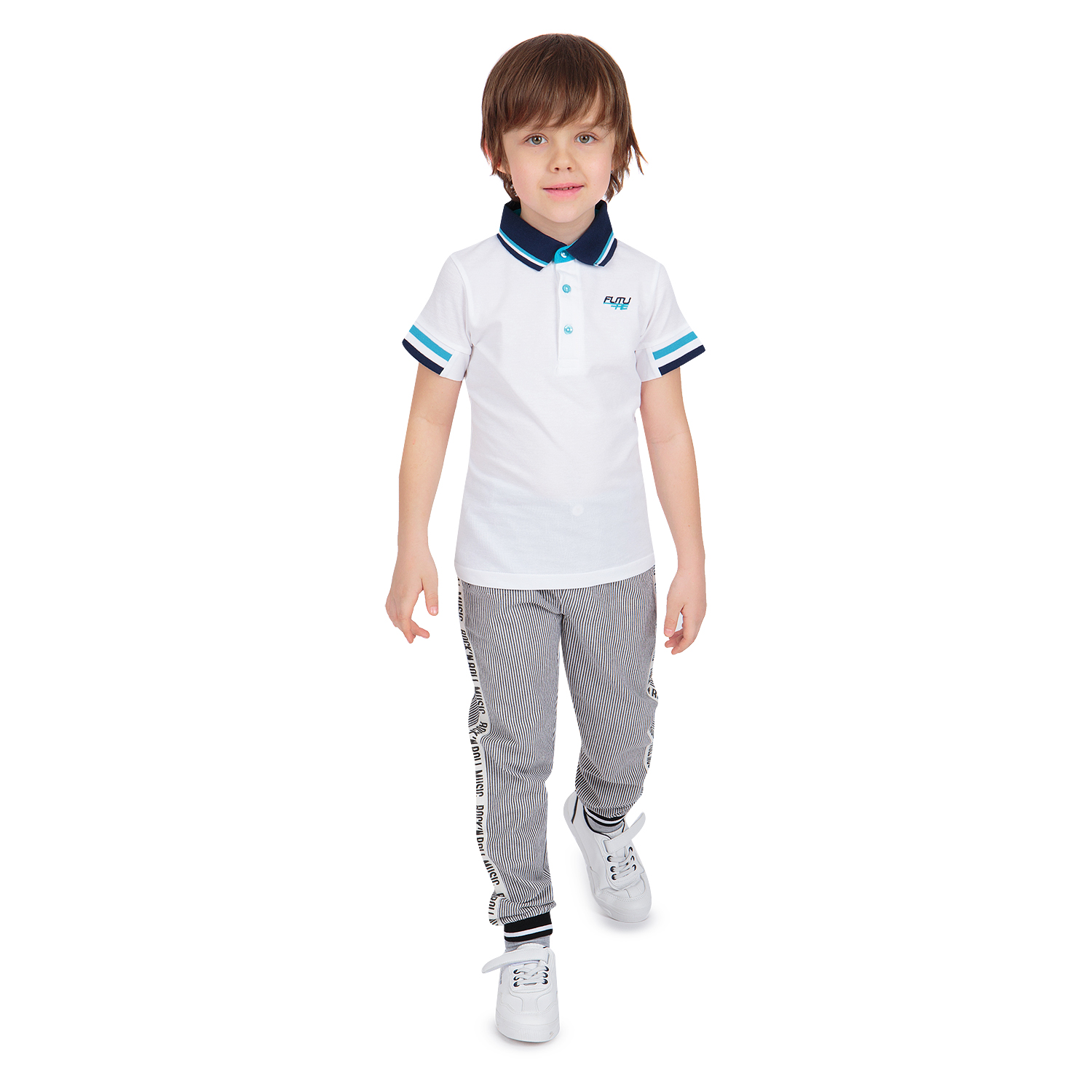 

Футболка-поло Leader Kids белый р.128, GL001067956