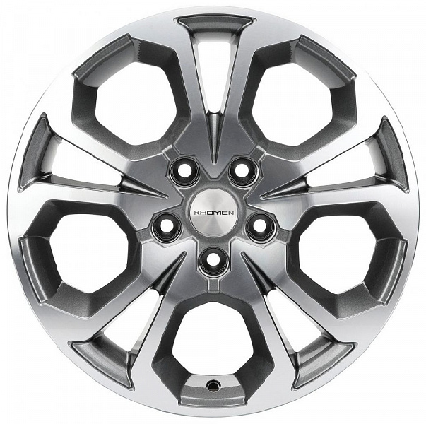 

Колесный диск Khomen Wheels KHW1711 (GF) 6.5xR17 ET50 5*114.3 D66.1 WHS498234, Серебристый