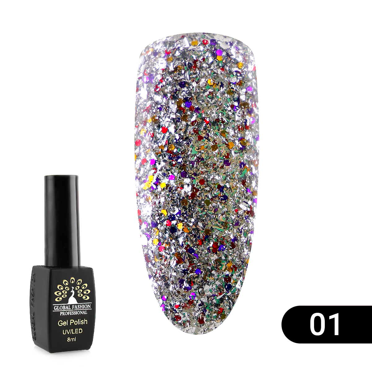 

Гель лак Global Fashion Shiny 8 мл 01