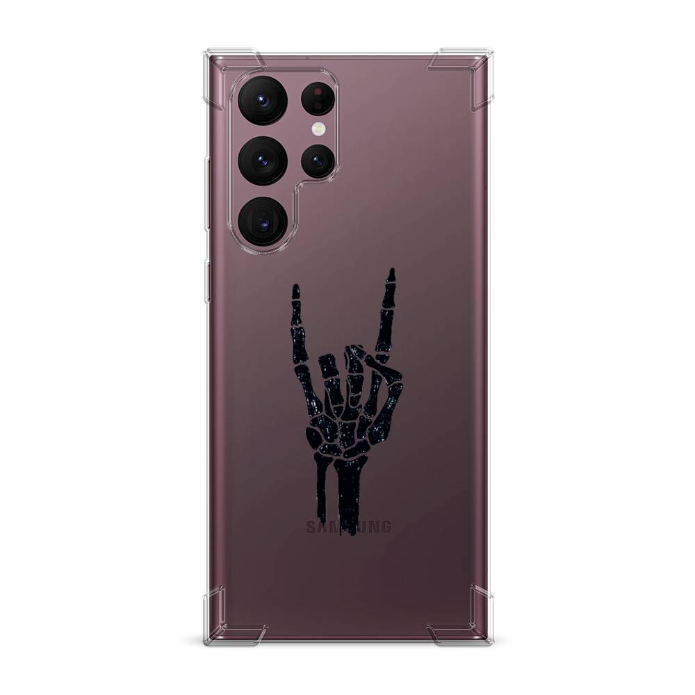 

Чехол Awog на Samsung Galaxy S22 Ultra / Самсунг S22 Ultra "Rock for a skeleton", Черный;прозрачный, 2104051-1