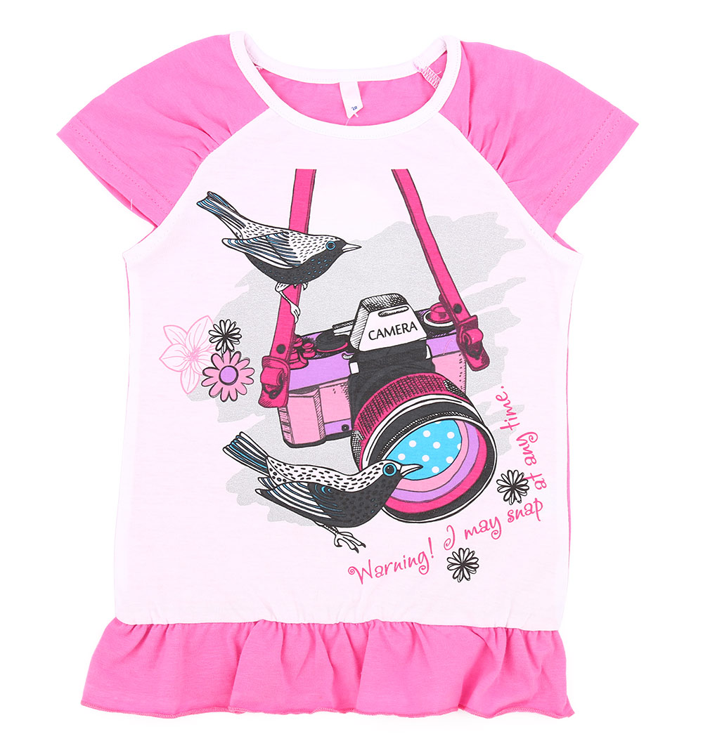 

Футболка Leader Kids Бантики белый/розовый р.116, GL000610351
