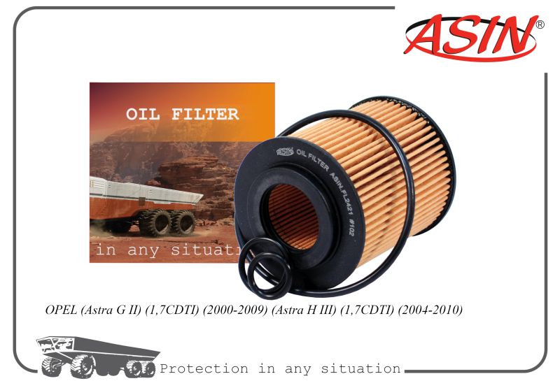 

Фильтр масл. 93190777 ASIN.FL2421 OPEL Astra G II 1,7CDTI 00-09 Astra H III 1,7CDTI 04-10