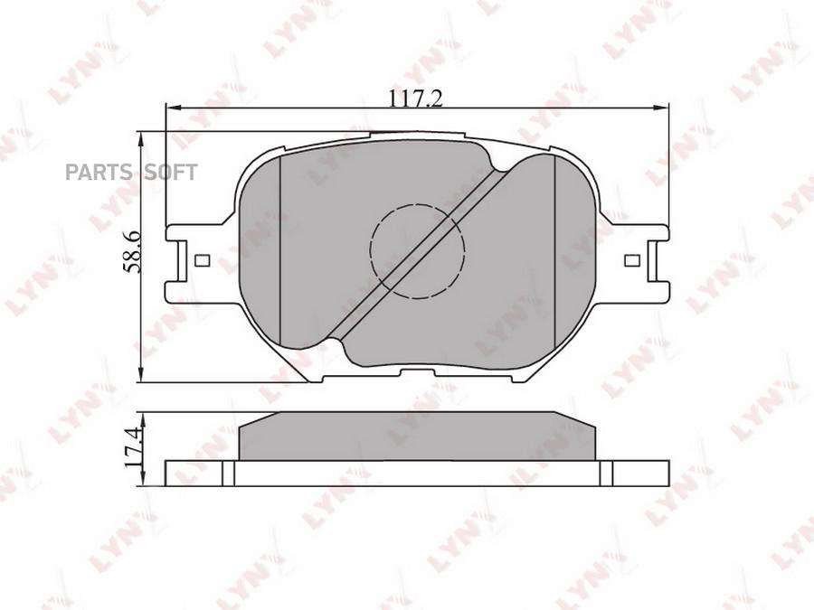 Колодки торм.пер.TOYOTA COROLLA VERSO 1.6-2.0D 02-04/CELICA 1.8 99-06/CALDINA 1.8/2.0 02-0 100054037565