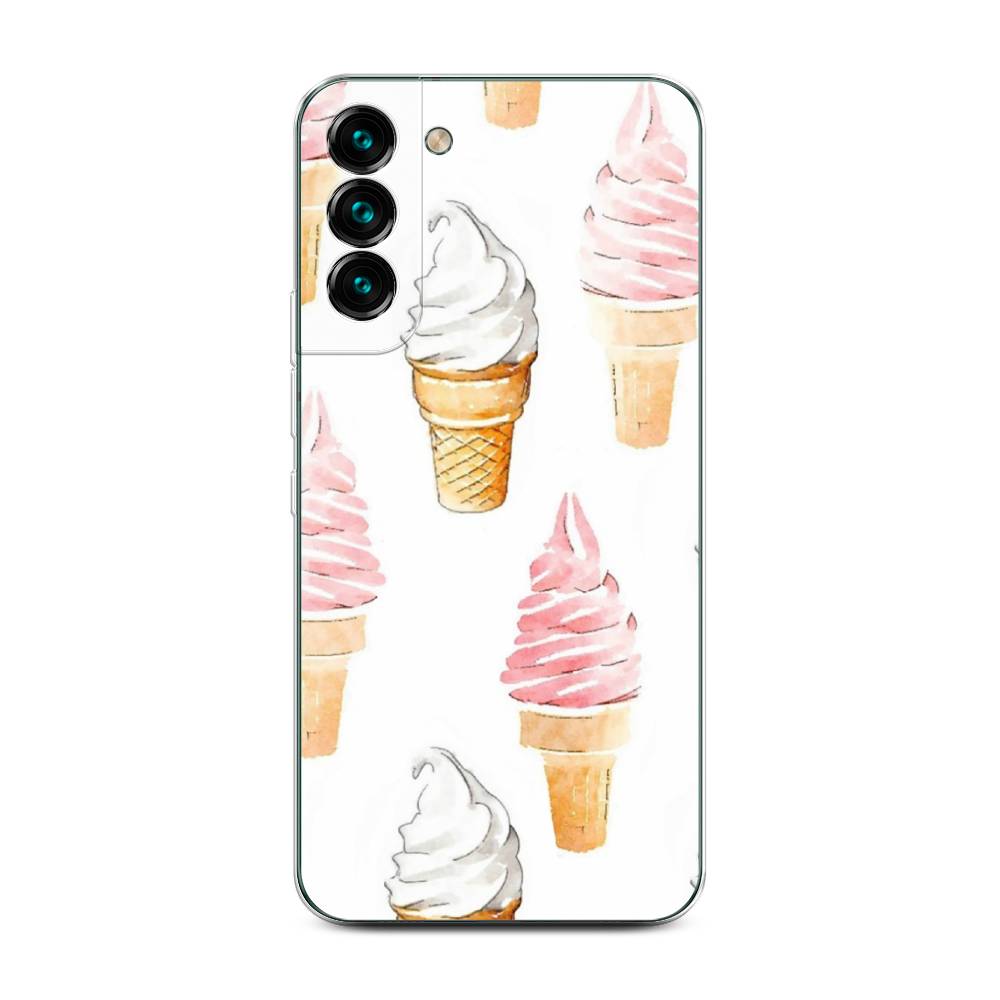 

Чехол Awog на Samsung Galaxy S22 + / Самсунг S22 + "Нарисованное мороженое", Белый;розовый, 2103950-10