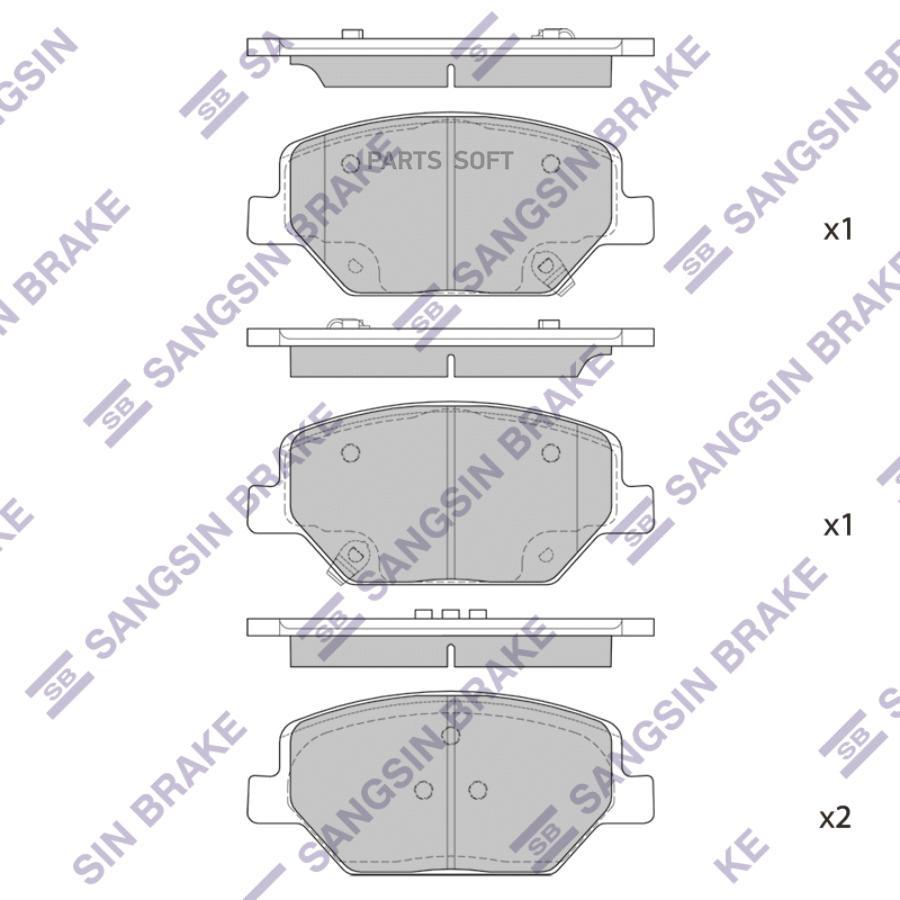 

Тормозные колодки Sangsin brake передние дисковые SP4284