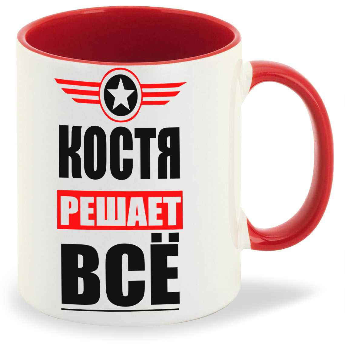 

Кружка CoolPodarok КОСТЯ решает все, КОСТЯ решает все