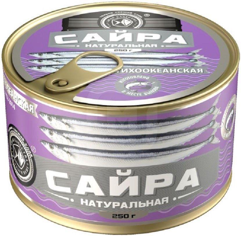 

Сайра Знак качества натуральная в собственном соку 250 г