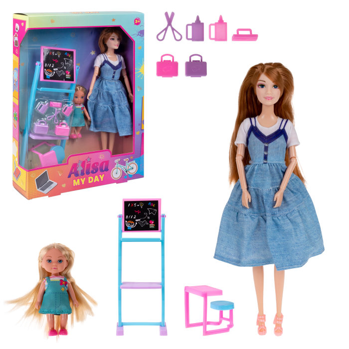 

Игровой набор 1toy с двумя куклами Alisa My Day Школа 29 см, Т24516