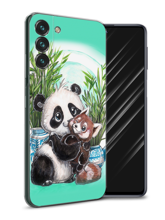 

Чехол Awog на Samsung Galaxy S22 + / Самсунг S22 + "Друзья зверята", Голубой;белый;черный, 2103950-2