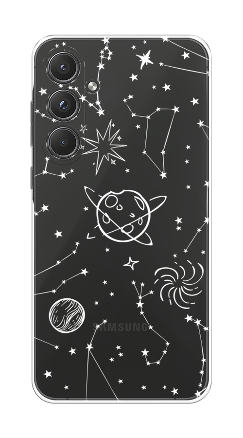 

Чехол на Samsung Galaxy A55 5G "Планеты в космосе", Белый, 2109450-1