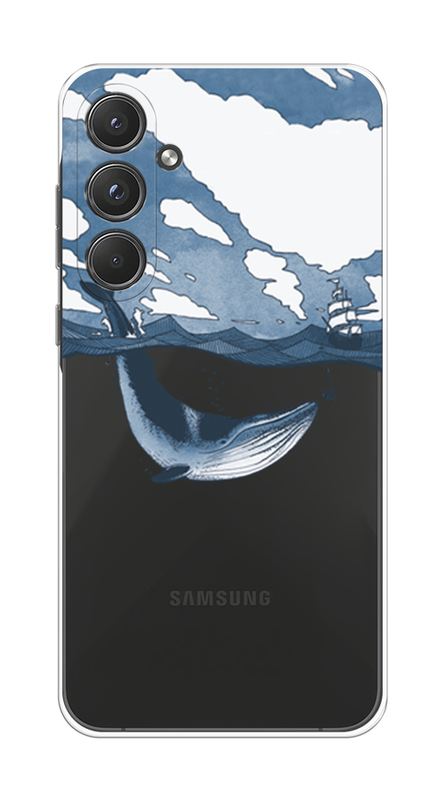 

Чехол на Samsung Galaxy A55 5G "Большой кит", Синий, 2109450-1