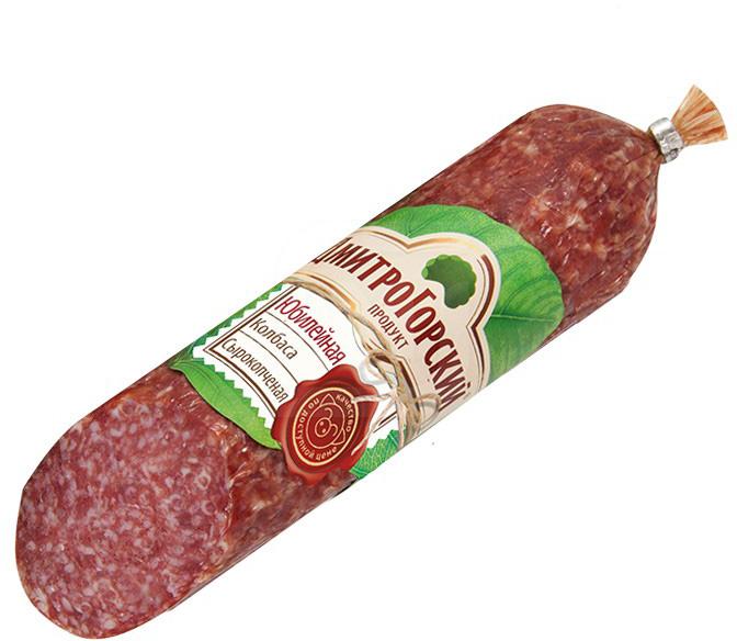 

Колбаса Дмитрогорский Продукт Юбилейная сырокопченая +-500 г