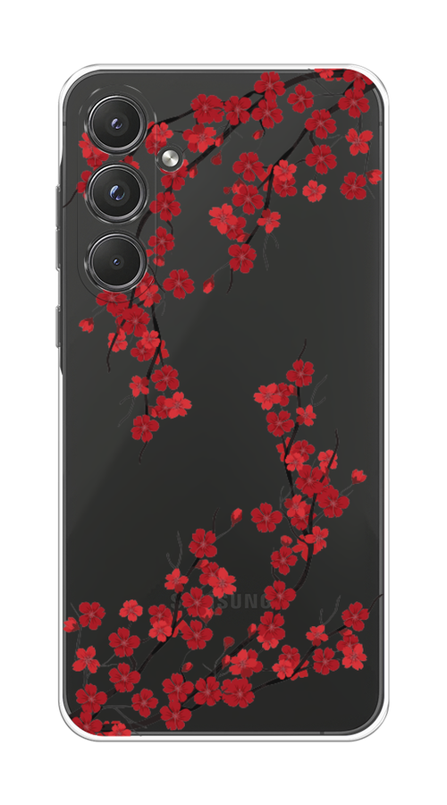 

Чехол на Samsung Galaxy A55 5G "Красная сакура", Красный;черный, 2109450-1