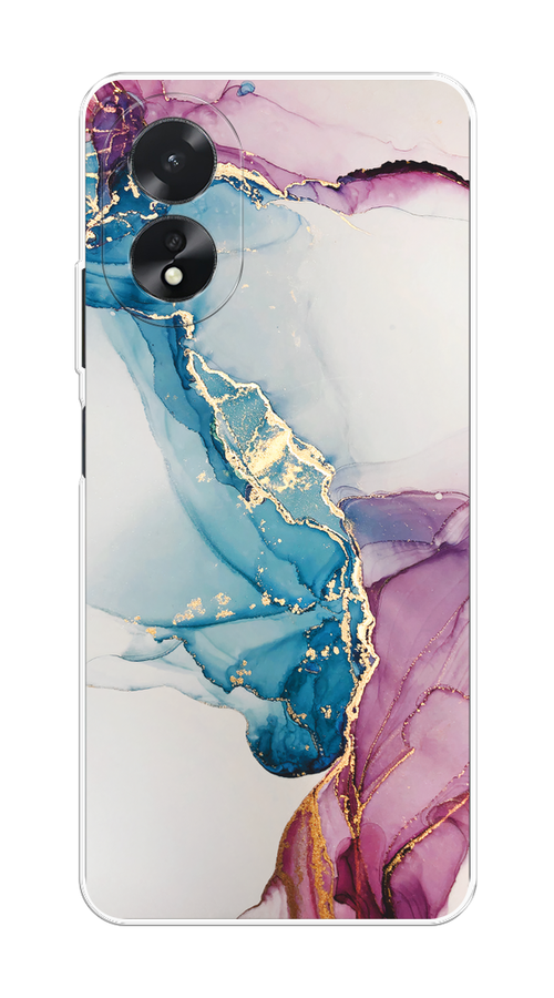 

Чехол на Oppo A18 "Розовые разводы рисунок", Синий;розовый, 2515450-1