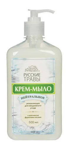 Крем-мыло жидкое Русские Травы Нейтральное, дозатор, К21-1, 2 шт., 500 мл