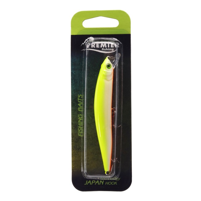 

PREMIER fishing Воблер PREMIER Minnow-pro, цвет №006, 8,3 гр, L= 90 мм, 0,4-1,2 м. плавающ, Желтый, Minnow-pro