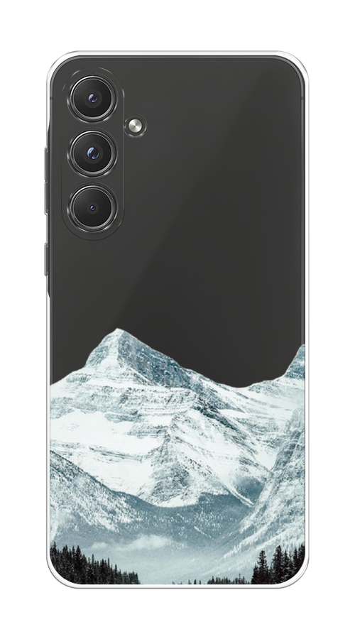 

Чехол на Samsung Galaxy A55 5G "Горы арт 1", Белый;зеленый, 2109450-1