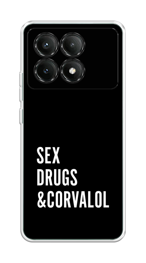 

Чехол на Poco X6 PRO 5G "Corvalol", Черный;серый;белый, 320950-1