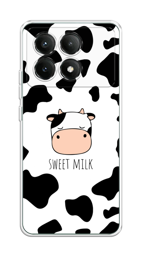 

Чехол на Poco X6 PRO 5G "Sweet milk", Розовый;белый;черный, 320950-1