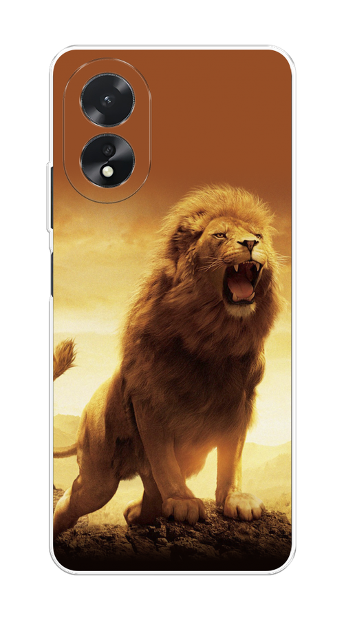

Чехол на Oppo A18 "Львиный рык", Коричневый;желтый;оранжевый, 2515450-1