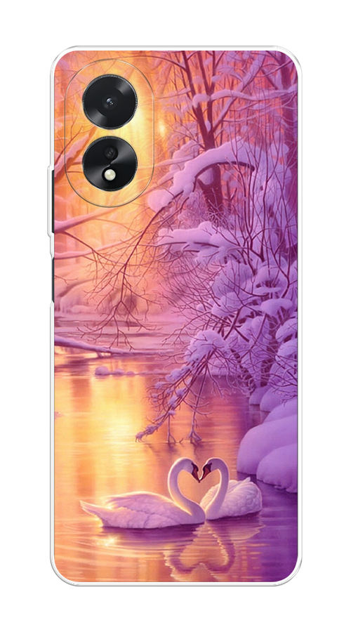 

Чехол на Oppo A18 "Зима 1", Фиолетовый;желтый, 2515450-1