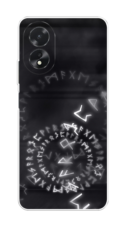 

Чехол на Oppo A18 "Руны", Серый;черный, 2515450-1