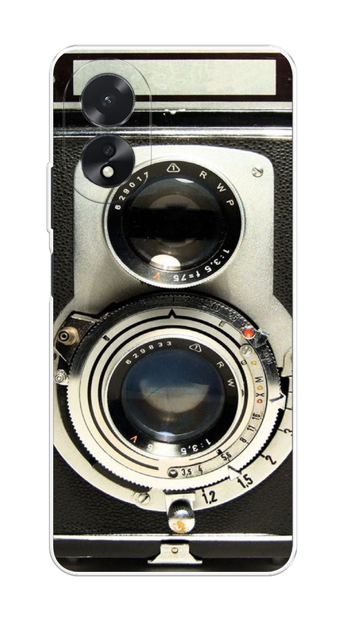 

Чехол на Oppo A18 "Старинный фотоаппарат", Серый;черный, 2515450-1