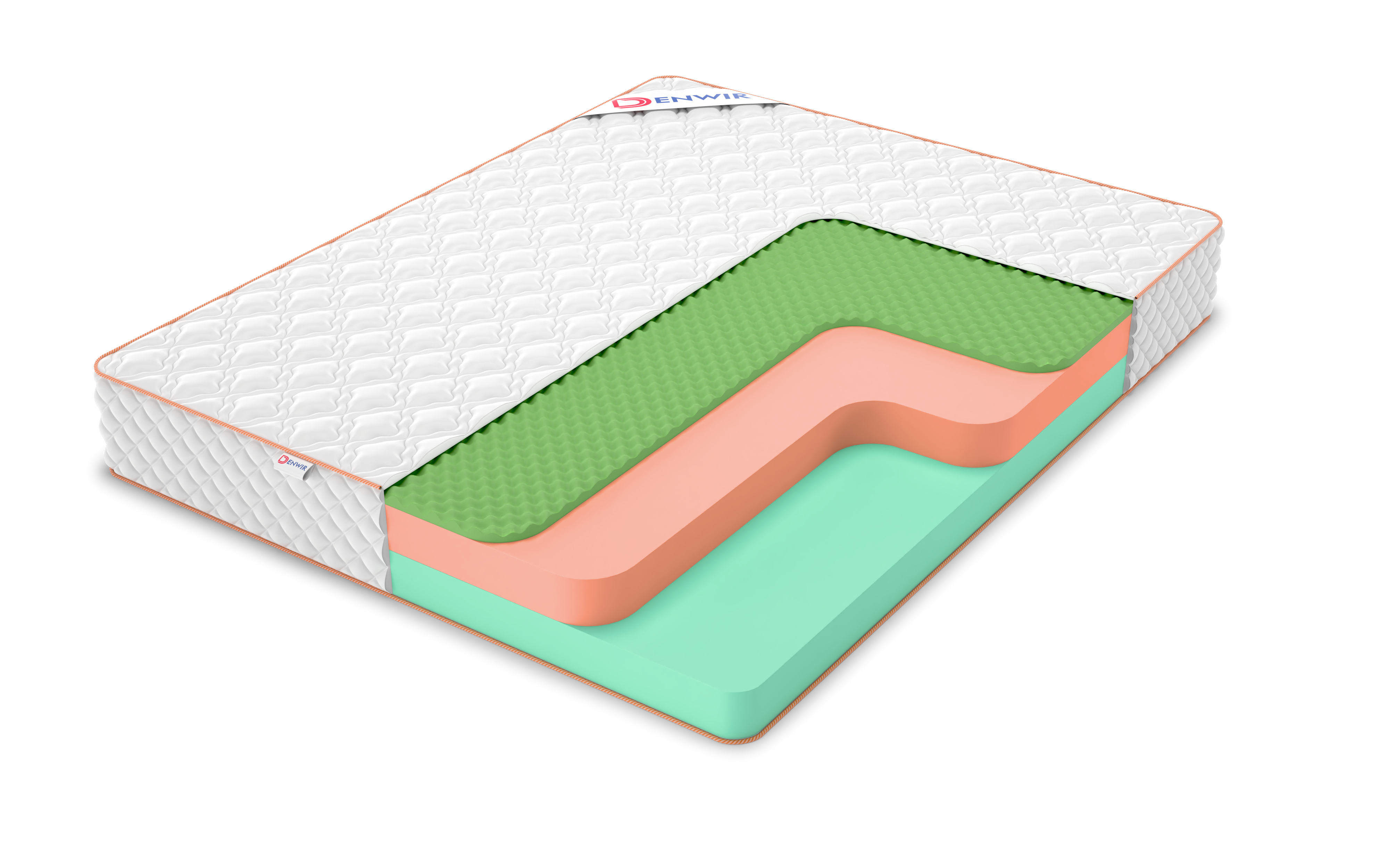 

Матрас беспружинный Denwir TOP FOAM ECO RELAX 23 75х150, 24 см, Белый, TOP FOAM ECO RELAX 23