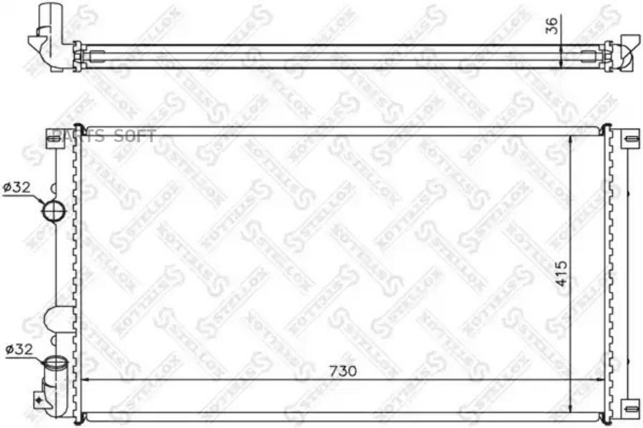 

STELLOX 1026169SX 10-26169-SX радиатор охлаждения Renault Master Opel Movano