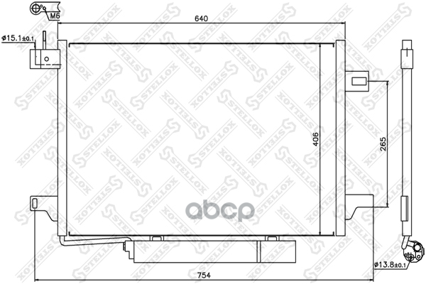 

STELLOX 1045464SX 10-45464-SX радиатор кондиционера MB W169 1.5-1.8CDi/W2