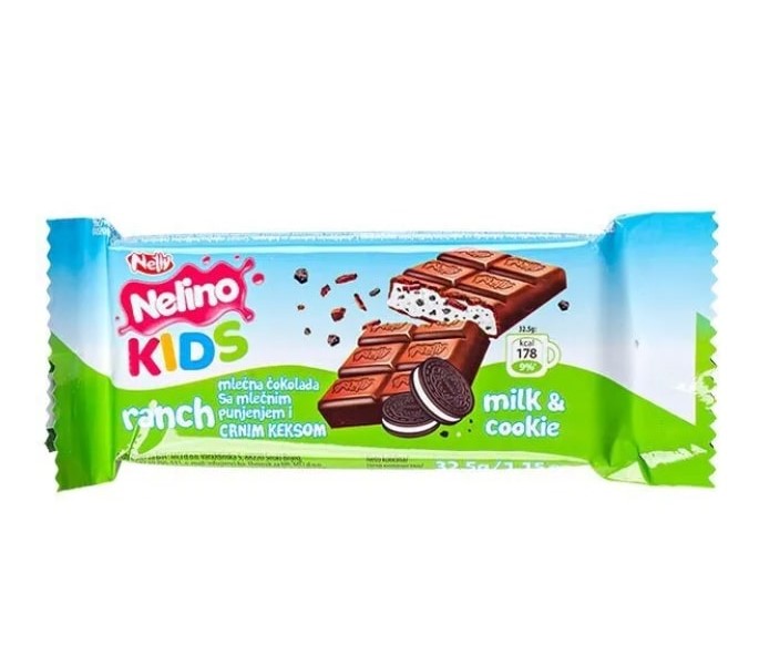 

Шоколад Nelly Nelino Kids Ranch Milk & Cookie 32,5 г