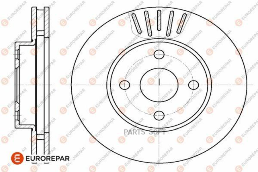 

EUROREPAR 1642756880 Диск тормозной TOYOTA COROLLA (E12) 1.4 VVT-i (ZZE120) 2001 1шт