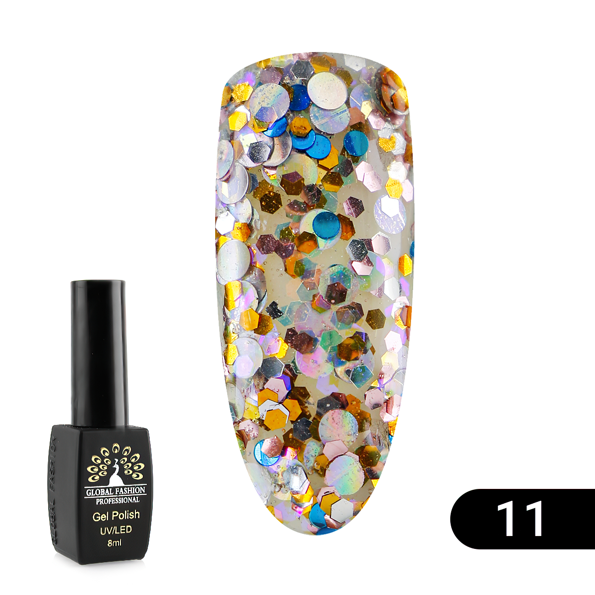 фото Гель лак global fashion shiny 8 мл 11