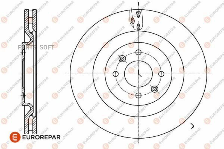

EUROREPAR 1642767080 Диск тормозной CITROEN BERLINGO +ESP/C5/C4/PEUGEOT 207 05 /307 05 пер