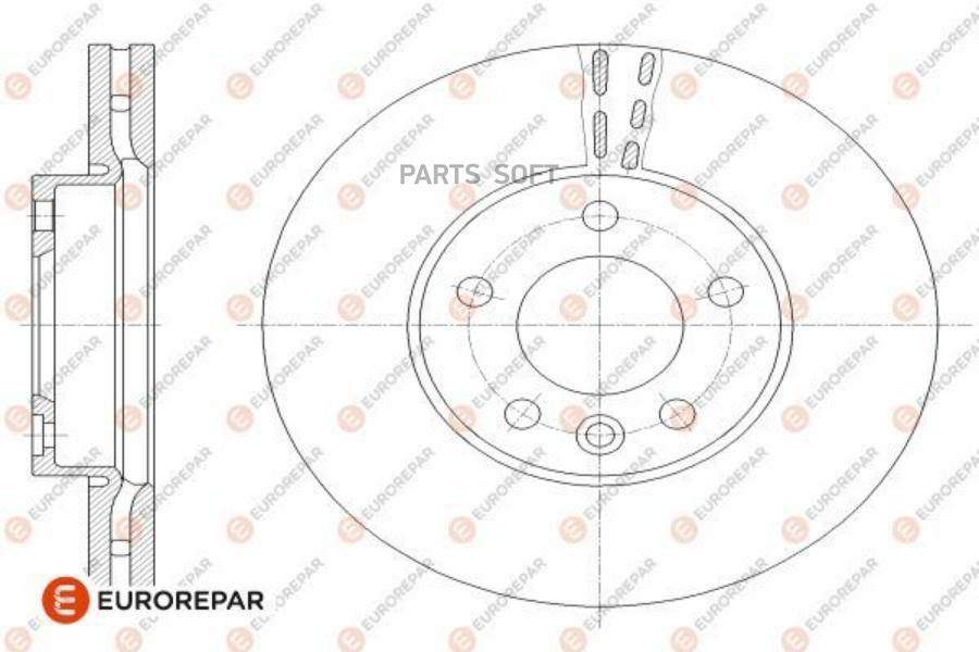 

EUROREPAR 1642767580 Диск тормозной VW MULTIVAN V 03 , front, D=308mm 1шт