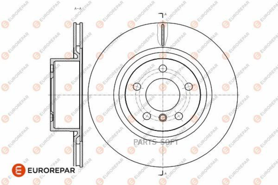 EUROREPAR 1642768180 Диск тормозной задний