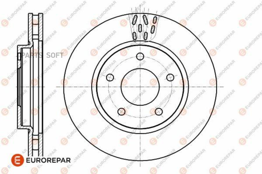 

EUROREPAR 1642778280 Диск тормозной MITSUBISHI LANCER 1.5-1.8, 1.8DI-D/2.0DI-D 08 , DODGE