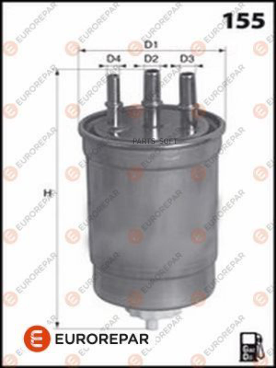 EUROREPAR 1643627580 Фильтр топливный AUDI, SKODA, WV 1.6 TDI 2010 () 1шт