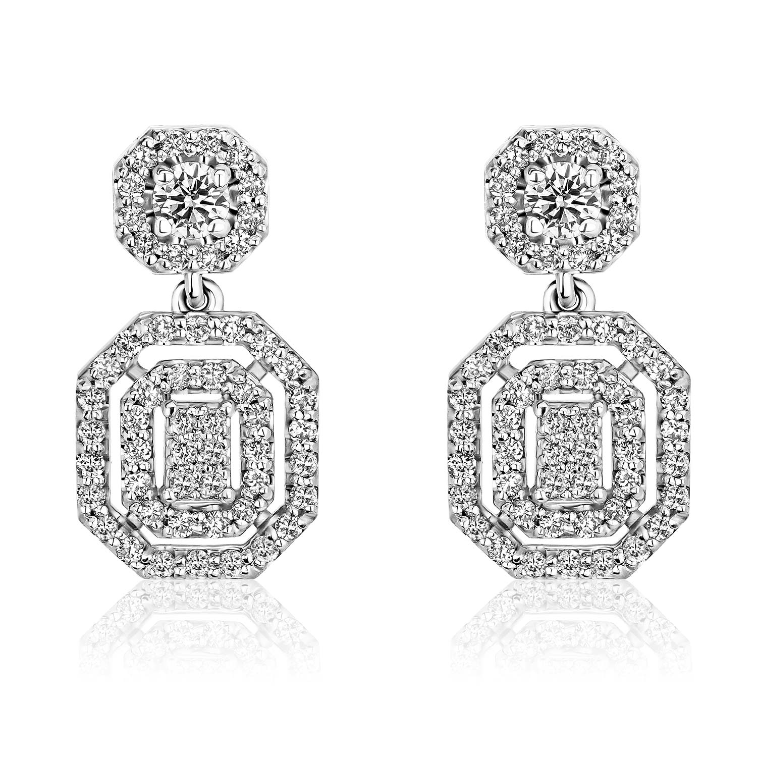 

Серьги из белого золота с бриллиантом Esora esora-42, esora-42
