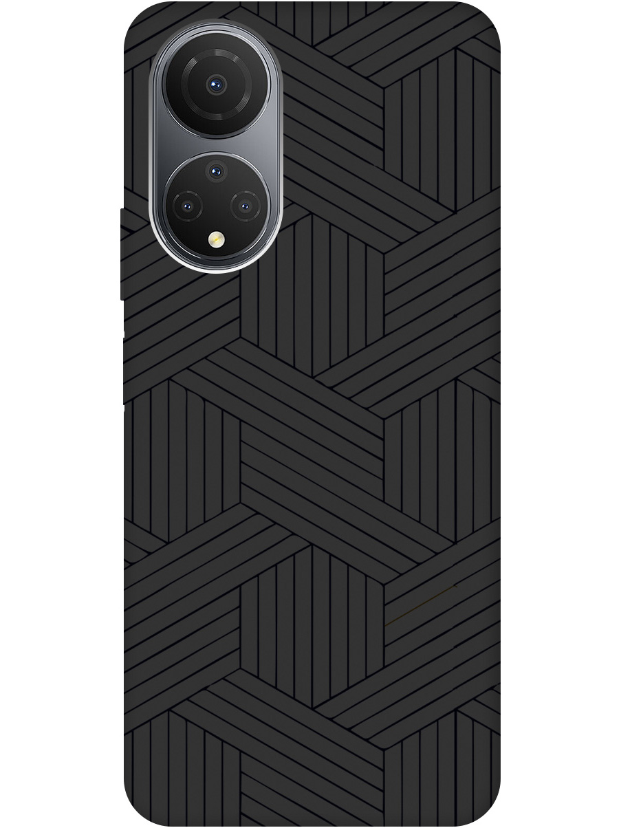 

Силиконовый чехол на Honor X7 с рисунком "Милый узор" Soft Touch черный, 20000403