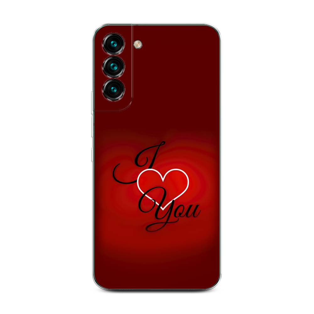 

Чехол Awog на Samsung Galaxy S22 + / Самсунг S22 + "I love you 3", Красный;черный, 2103950-6