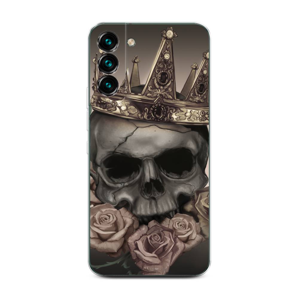 

Чехол Awog на Samsung Galaxy S22 + / Самсунг S22 + "Череп 22", Серый;черный;бежевый, 2103950-9