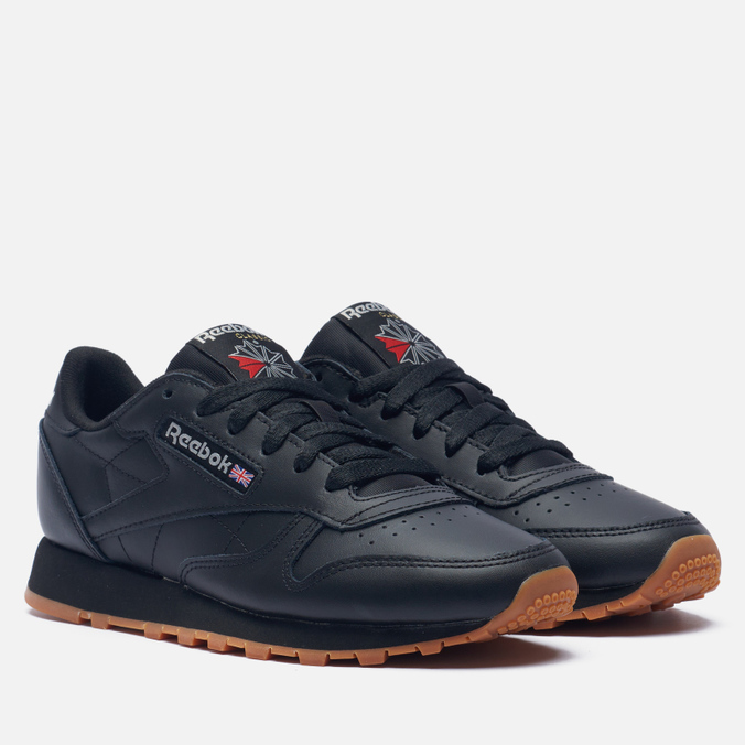 

Кроссовки женские Reebok Classic Leather черные 37.5 EU, Черный, Classic Leather