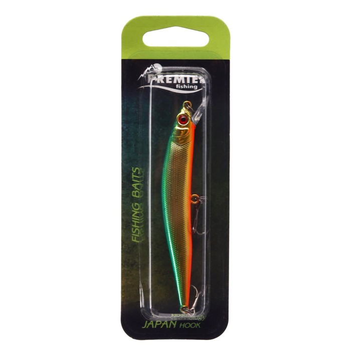 

PREMIER fishing Воблер PREMIER Minnow-pro, цвет №012, 8,3 гр, L= 90 мм, 0,4-1,2 м. плавающ, Золотистый;красный