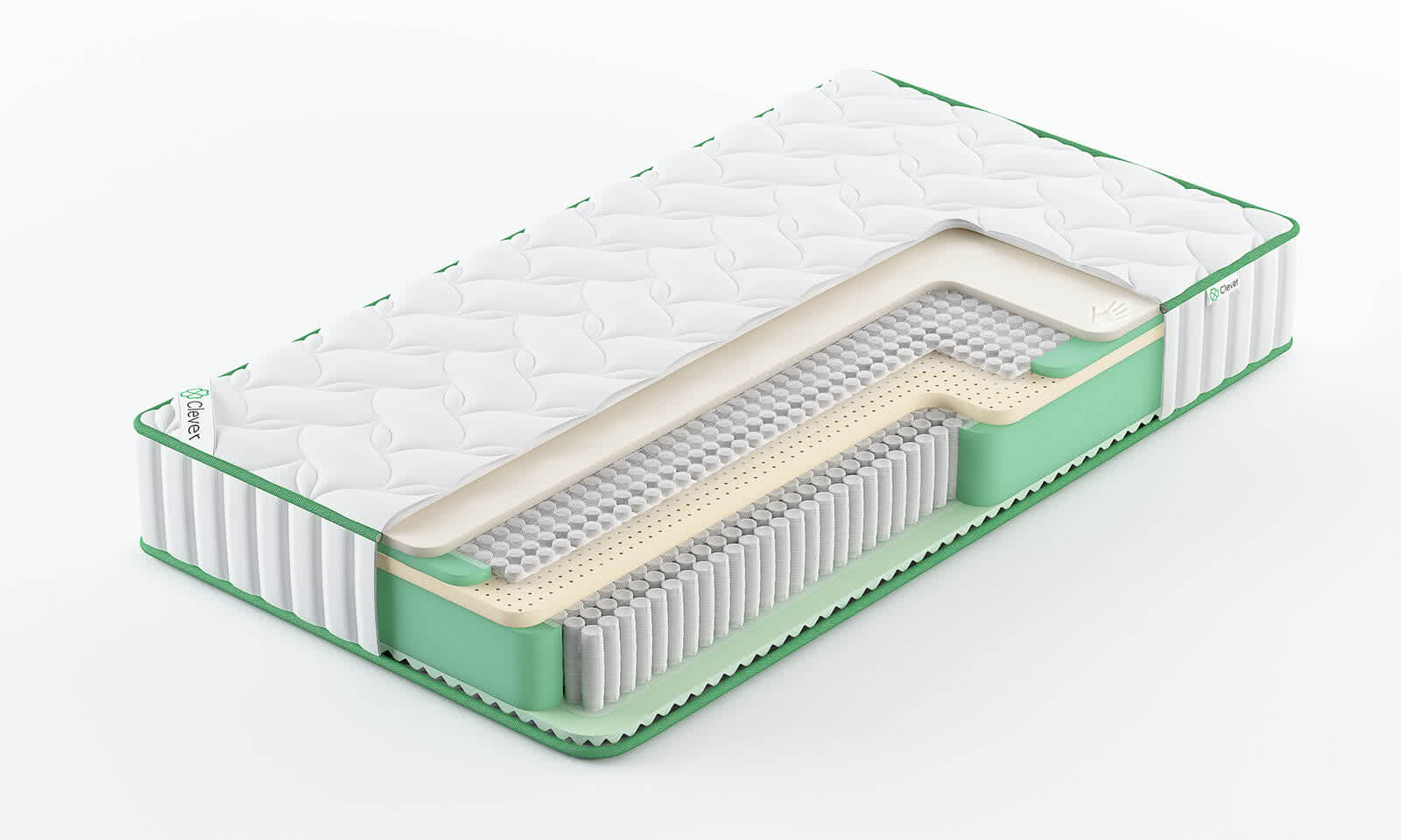 

Матрас Clever HybridTouch Soft S1000 155x185, Белый, HybridTouch Soft S1000