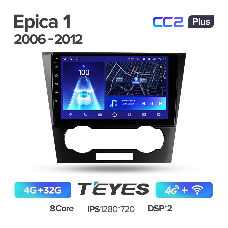 Автомобильная магнитола Teyes CC2 Plus 4/32Гб Chevrolet Epica 2006-2012 ANDROID 10