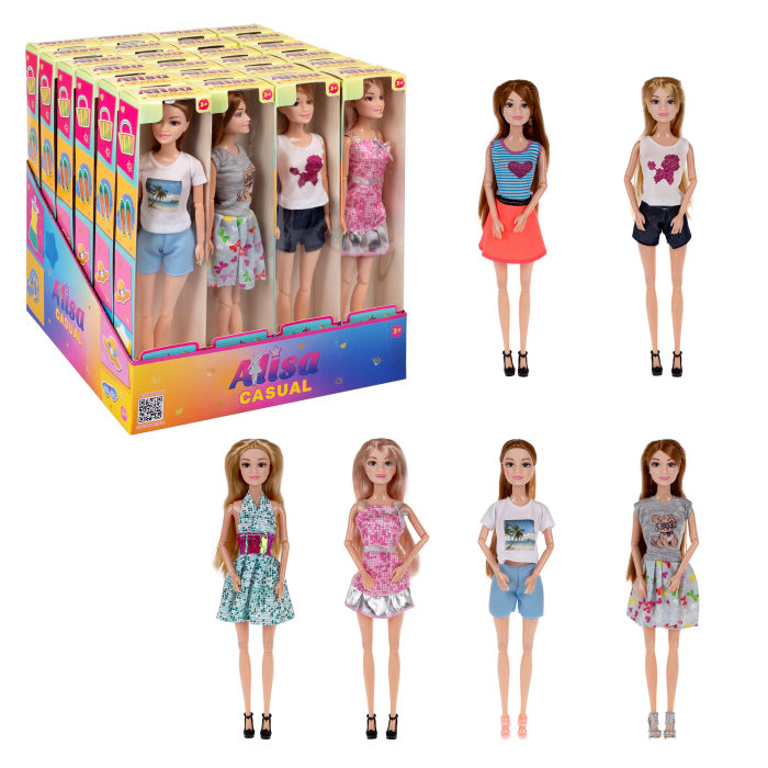 

Кукла Alisa Casual в повседневной одежде, с гнущимися руками и ногами, 29 см, Т24527