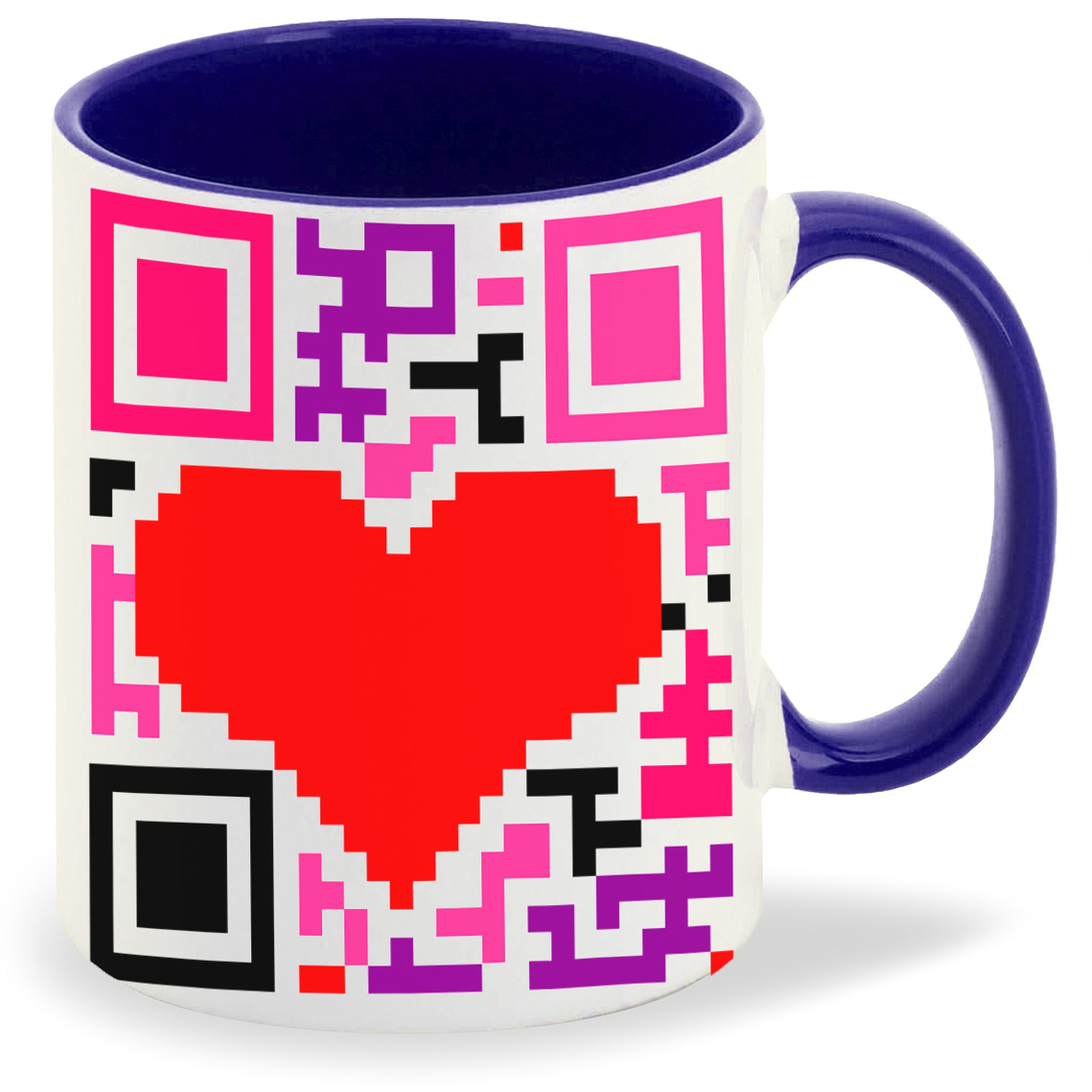 

Кружка CoolPodarok Сердце QR, Сердце QR