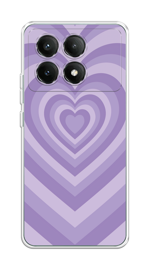 

Чехол на Poco X6 PRO 5G "Violet heart latte", Фиолетовый, 320950-1